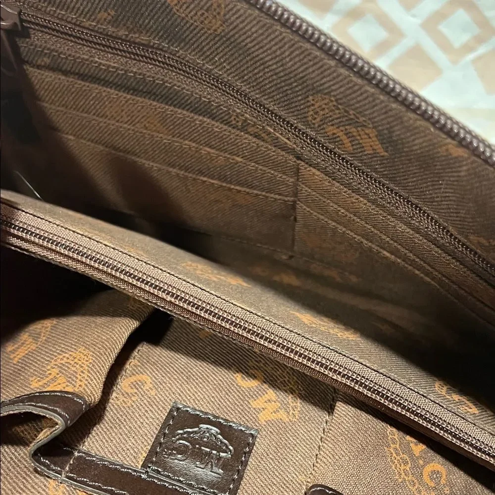 Elegant Brown Crocodile Pattern Satchel